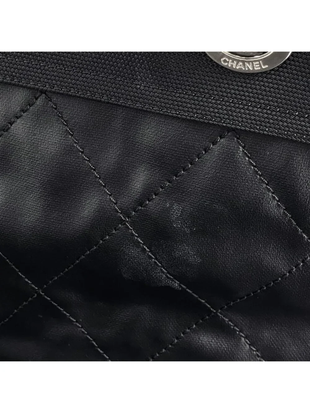 Chanel Paris Biarritz Tote MM CC Logo Black